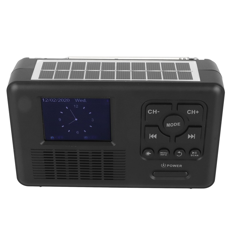 Solar Hand Crank Radio DAB FM Bluetooth 5.0 4 Ways