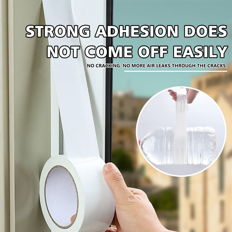 ASTIMESA White Windproof Window Tape for Winter, 2 in x