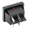 Heschen Rocker Switch ON-Off DPST 4 Terminals Red Light 16A