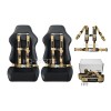 Aniki Dynamics 2 ANIKI DARK GOLD 4 POINT AIRCRAFT BUCKLE