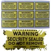 Yellow Tamper-EVIDENT Security Labels Warning Security Sealed DO NOT Remove