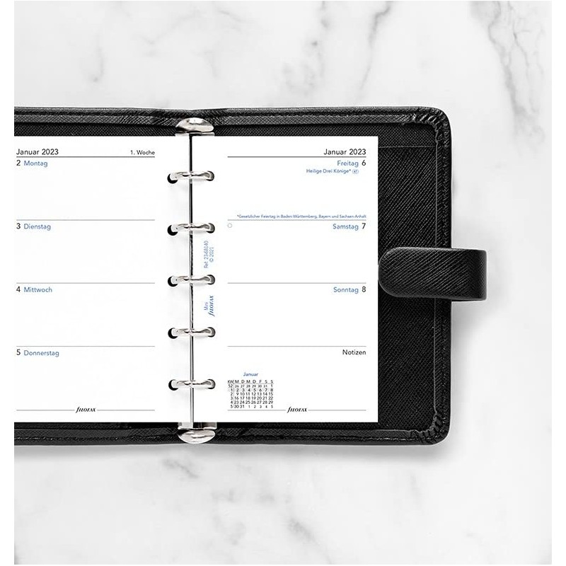 Filofax Mini 1 Week on 2 Pages (German) 2023, White,