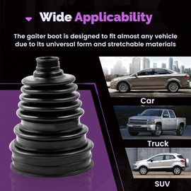 Upgrade CV Axle Boot Kit - 2 Pack | High-Durability Neoprene Rubber with Stainless Steel Clamps | Universal Fit for Long-Lasting Protection