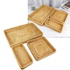 Rattan Tray Tabletop Organization Hand Woven Snack Storage Basket Multifunctional