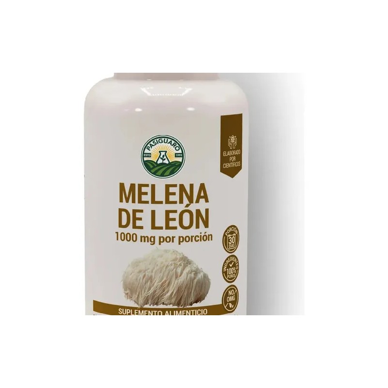 Hongo Melena De León 60 Cápsulas Lions Mane Mushroom Supplement,
