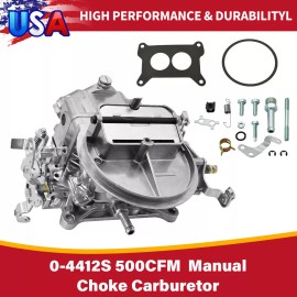 CNPAPC Replace for Holley 0-4412S 2 Barrel Carburetor 500 CFM w/ Manual Choke Gasoline