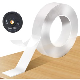 Yeefeoch - Cinta adhesiva de doble cara resistente, para colgar imágenes, cinta adhesiva extragrande para pared a prueba de agua y a prueba de clima, T002 (M, 0.08 x 1.2 x 10 pies)