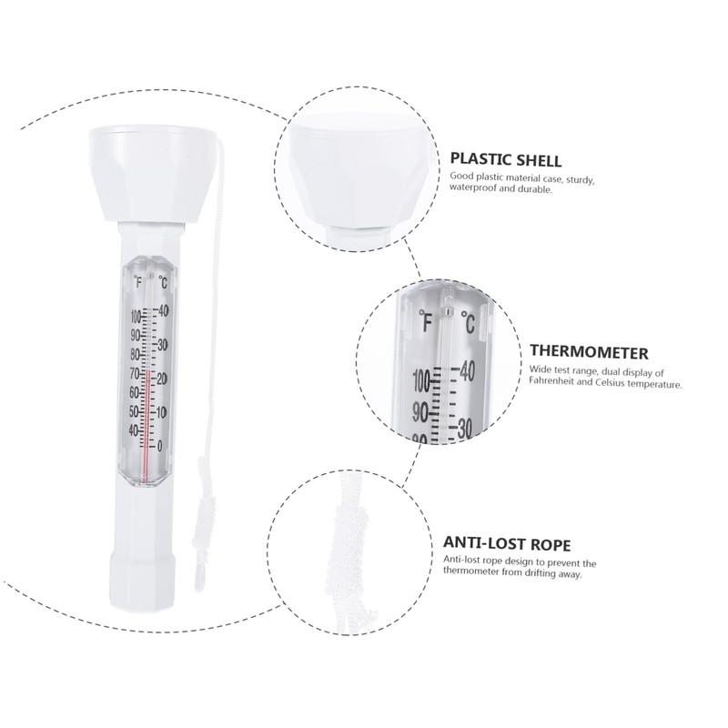 SHOWERORO Swimming Pool Thermometer Floating Water Temperature Gauge Digital Thermometer