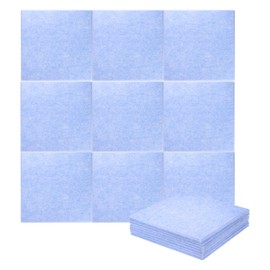 HARFINGTON 18pcs Acoustic Panels 11.8" x 11.8" x 0.3" Square Self Adhesive Sound Proof Wall Panels High Density Sound Deadening Foam Panel for Home Office Recording Room Studio, Light Blue