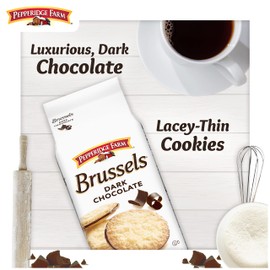 Pepperidge Farm Brussels Dark Chocolate, 15 Lace Cookies, 5.25 oz. Bag