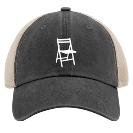 Dad Hat Folding Chairs Hat Trucker Hat Men Vintage Mesh Hats for Summer Black