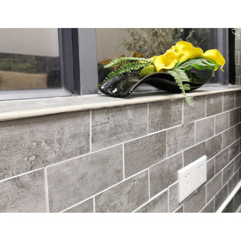 COLAMO Luxury 10 Sheet Thicker Rigid Dark Concrete Gray Peel