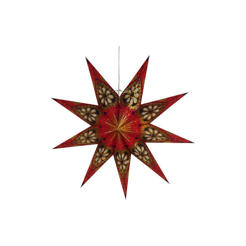 Guru-Shop Baldur Foldable Luminous Paper Star, Advent, Christmas Star, 60