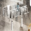 Water Ripple Toothbrush Holder Acrylic Punch Free Wall Mount Toothbrush