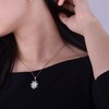 Women's Silver 925 Necklace Zirconia Christmas Snow Snowflake Birthday Present