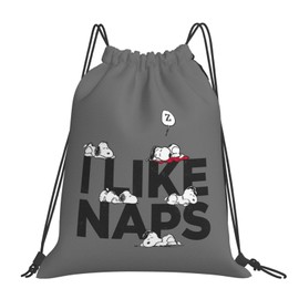 [MINIER] Snoopy Gym Sack, Large Capacity Knapsack, Drawstring Bag, Lightweight, Waterproof, Travel, Outdoor, Sports Gym, Gym Bag, Exercise Training, Unisex, Multi-functional, Drawstring Bag, Backpack