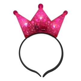 10 Corona Luz Princesa Tiara Luminosa Transparente Mayoreo Transparente