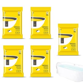 QOCUILC Pack of 5 Disposable Bathtub Covers, Oversized Disposable Bathtub Cover Film, Bath Bag for Household, Travel, Spa Hotel, Disposable Bath Bag Bath Mat Bath Film Carry