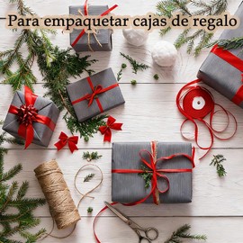 faresoldi 2 Paquetes de Cordel de Yute,2 Mm x 200 m Cuerda de Yute para Jardinería, Manualidades, Envolver Regalos, Decoración de Bodas y Proyectos de Bricolaje