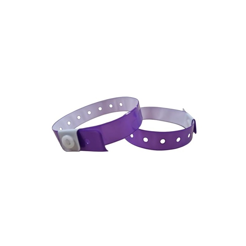 J&R Wristbands Vinyl Wristband 100-Piece Set (Purple)