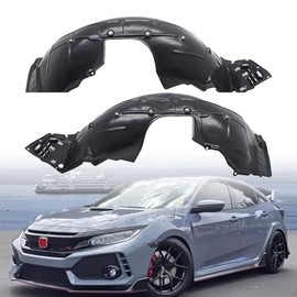 Front Inner Fender Liner Set Left & Right Side Fits for 2017-2019 Honda Civic HO1248177 HO1249177