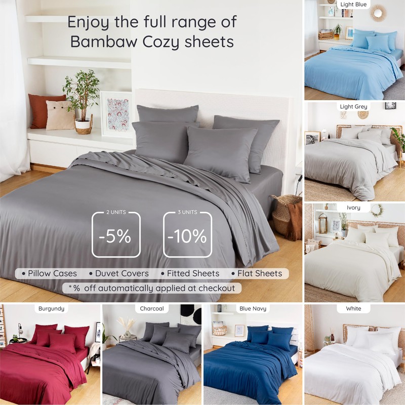 Dark Grey Pillow Cases 2 Pack | Standard Pillow Cases