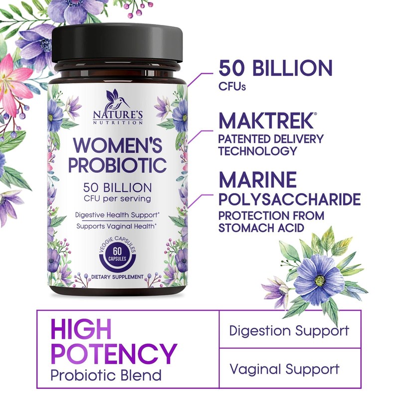 Probiotics for Women 50 Billion CFU - Digestive Health, Vaginal