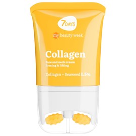 7DAYS Face Lift Cream with Collagen - Korean Skincare Face Moisturizer - Anti Aging Face and Neck Firming Cream for Women - Anti Puffiness Skin Tightening Roller Massager, 80ml