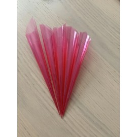 Henna Glitz Empty Rolled Henna Cones In Pink Clear- Set Of 50