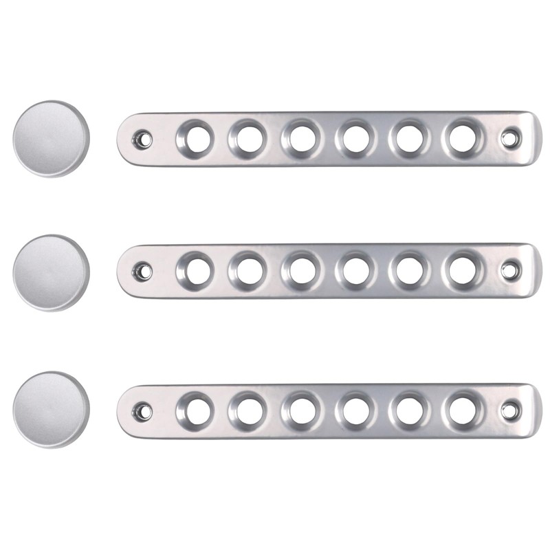 PKEDUO Silver Door Handle Inserts + Push Button Covers Compatible