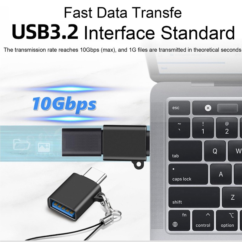 iJiGui USB C to USB 3.2 10Gbps Adapter, USB C