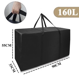 OARCO Large Oxford Heavy-Duty Storage Bag with Handle for Bedding, Mattress Toppers, Blankets and Pillows (160 L, 90 cm x 55 cm x 33 cm)