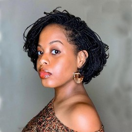 Luckroce Human Hair Loc Extensions 4 Inches Dreadlock Extensions Human Hair 40 Strands 0.4cm Loc Extension Human Hair 40 Str Human Hair Locs For Women/Men/Kids (4 Inch,Natural Black)