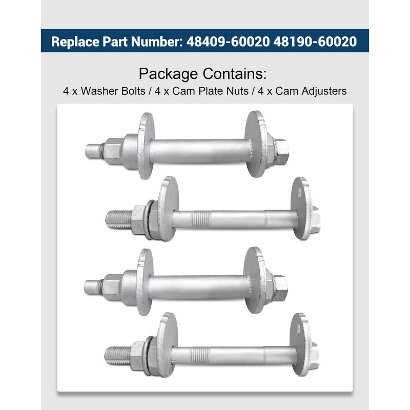 Lower Control Arm Cam Bolts Kit 48409-60020 48190-60020 Fit for