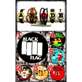 BLACK FLAG “BLACK COFFEE ” PICK THREE CREATIVE BRACELETS  PICK & MATCH 🤘