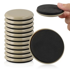 OQXEJPHFN 12 pcs Furniture Sliders, 2.5" Slider for Carpet Hardwood Floors, Reusable Moving Pads Protectors