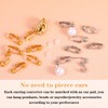 14pcs Clip-On Earring Converters Components with Post, Earring Clips for