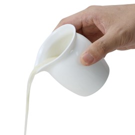 EIKS 2 Pack Ceramic Creamers Pitchers for Serving Coffee Tea Milk Salad Sauce Jam Maple Syrup, Capacity 6oz(200ml)