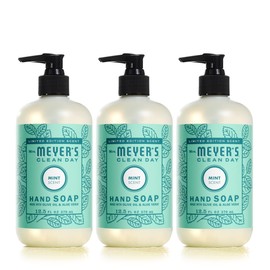 Mrs. Meyer's Hand Soap, Made with Essential Oils, Biodegradable Formula, Limited Edition Mint, 12.5 fl. oz - Pack of 3