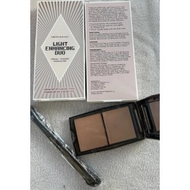 KRISTOFER BUCKLE Light Enhancing Duo Highlighter Cream & Powder w/ Brush