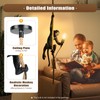 Resin Monkey Wall Light,Adjustable Height Resin Hemp Rope Pendant Lights