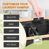 Bathola 145L Laundry Hamper with Lid, 3-Compartment Foldable Laundry Basket