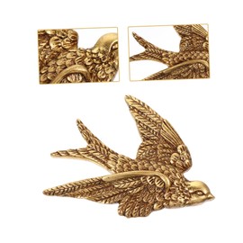 HOMSFOU 3pcs Swallow Wall Hanging Animal Wall Sculptures Home Decor Gold Decor Accents Sparrow Wall Birds Resin Hanging Swallows Eclectic Decor Bedroom Ornaments Old Resin Wall-mounted 3d