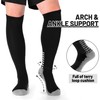 Ultrafun 4 Pairs Grip Soccer Socks Non Slip Knee High
