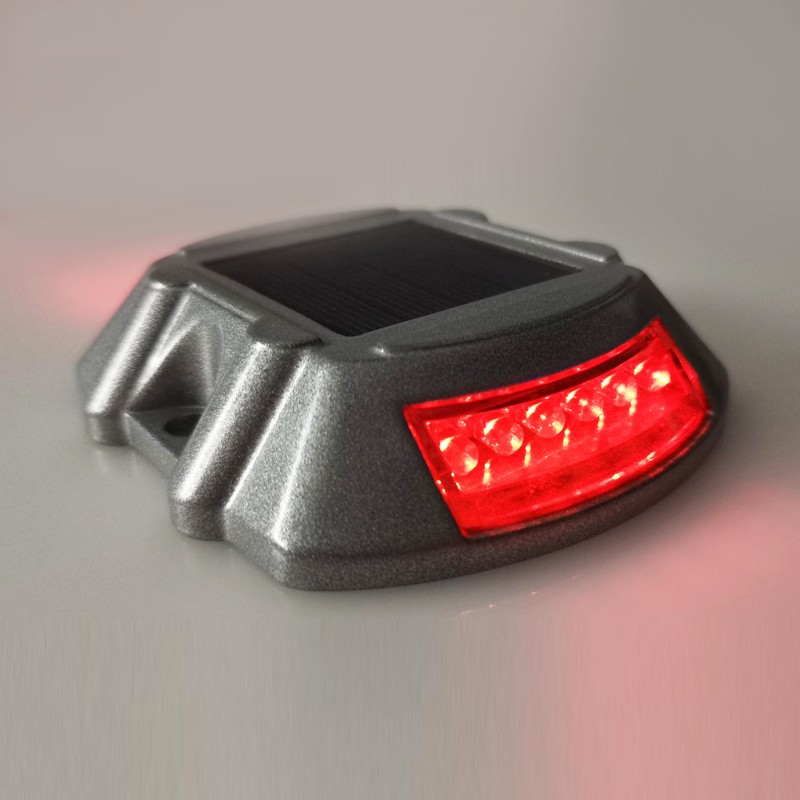 Solar Deck Lights Silver Aluminium Alloy High Brightness LED Solar