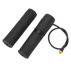 Electric Bike Throttle Grip, Comfortable Handlebar Grips, Waterproof Cable, Easy Install, 22.2mm Electric Bike Twist Throttle with Waterproof Joint for 12V 24V 36V 48V 72V Voltage