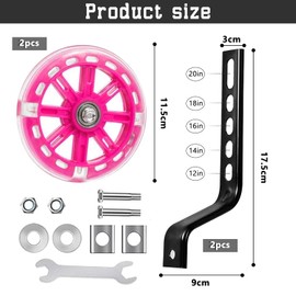 Bicycle Stabilisers for Children, 1 Pair of Stabilisers for Children's Bike, Auxiliary Wheels for Children, Universal Stabilisers for Children's Bike, Safety Stabilisers for 12 14 16 18 20 Inch