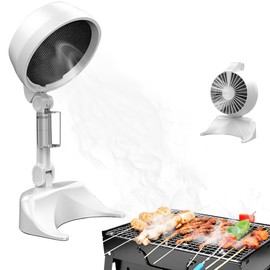 Yolispa Foldable Portable Desktop Range Hood Smoke Air Purifier with Double Filter 3 Speeds for Indoor BBQ Hot Pot