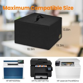 Umbrotiger Printer Dust Cover for HP Color LaserJet Printer Pro MFP 4301fdw - Waterproof Anti-Static Dustproof Cover, Foldable 19.3x18.9x13.8in with Handle (300D Oxford Fabric) for Office and Home