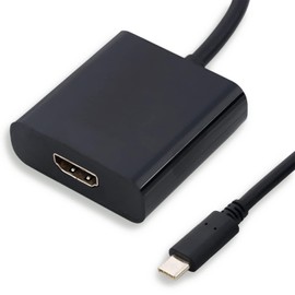 SatelliteSale USB Type C Male to Female HDMI Adapter 4K/30Hz 2160p Universal Wire Black Cord